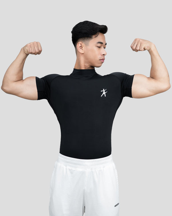 Hustle High Neck Compression T-shirt