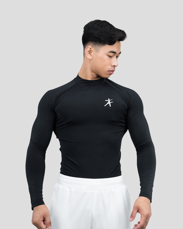 Hustle High Neck Full Sleeve Compression T-shirt