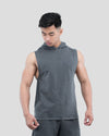 Acid Wash Sleeveless Hoodie