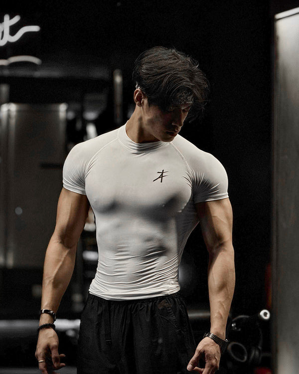 Hustle High Neck Compression T-shirt